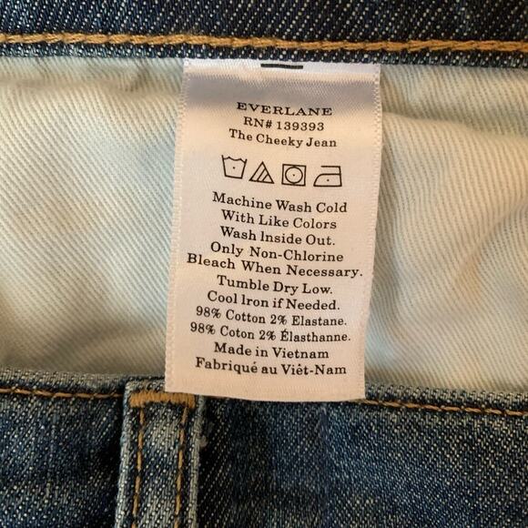 Everlane The Original Cheeky Jean, Medium Wash, Size 25 - Picture 7 of 7